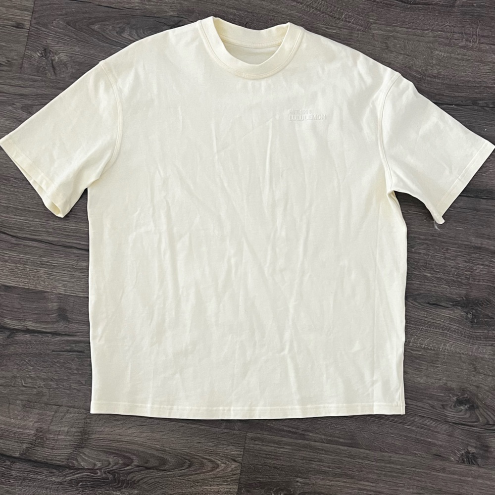 Lululemon Brushed Heavy Weight Cotton Crew Neck TeeShirt